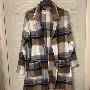 Ashley Stewart Multicolor Plaid Coat